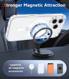 FNTCASE for iPhone 17 Pro-Max Case: Clear Magnetic Phone Cases with Screen Protector Compatible with Magsafe Slim Anti Yellowing Rugged Shockproof Protective Transparent Cell Cover (A-Clear)