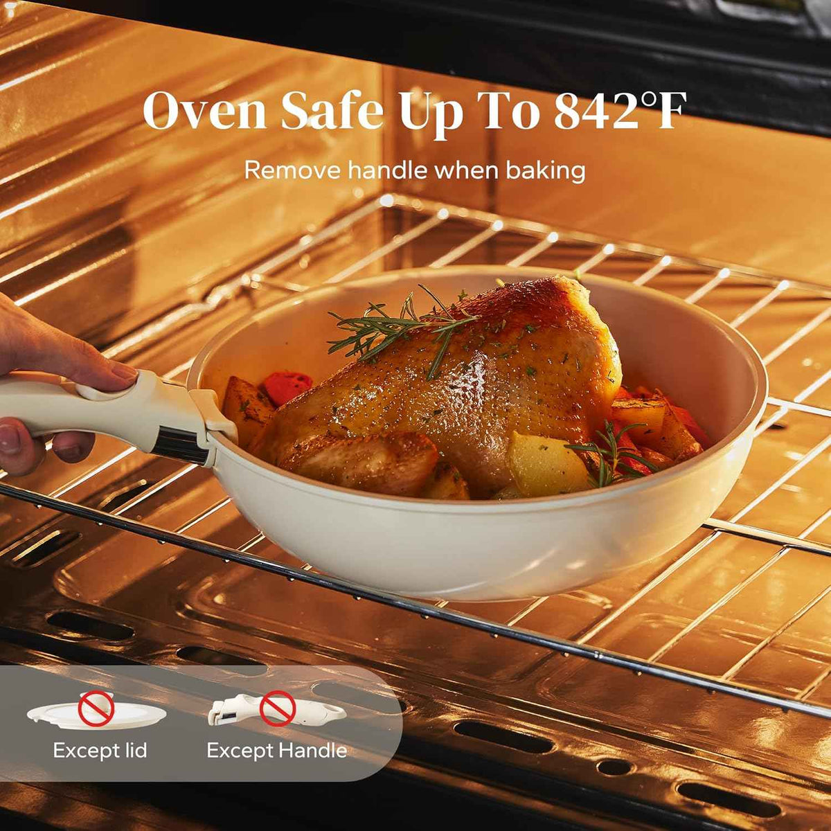 Redchef 16-piece ceramic non-stick cookware set, PFAS PFOA & PTFE free, RV camping, dishwasher oven safe