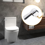 Hibbent Universal Metal Front Mount Toilet Handle Replacement Kit, Brass Toilet Flush Tank Lever with Stainless Steel Flapper Chains for Most Toilets, Chrome