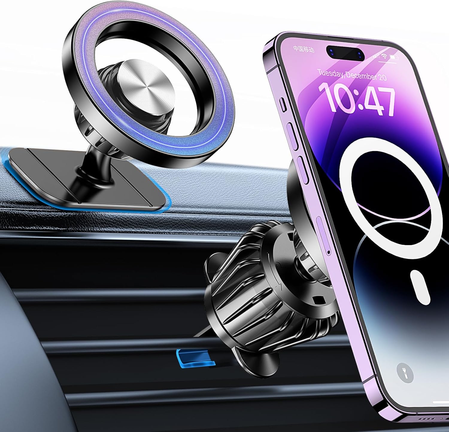 Kaistyle for Magsafe Car Mount【Strong Magnets】Magnetic Phone Holder for Car Phone Holder Mount Dash Mounted Holders Phone Holders for Your Car Accessories for Women Men Mothers Gifts for iPhone 17 16