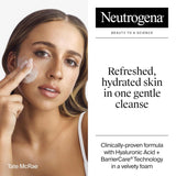 Neutrogena Hydro Boost Face Wash, Fragrance Free, Hydrating Facial Cleanser with Hyaluronic Acid, Daily Foaming Face Wash & Makeup Remover, Hypoallergenic Gel Cleanser, 7.8 fl. oz
