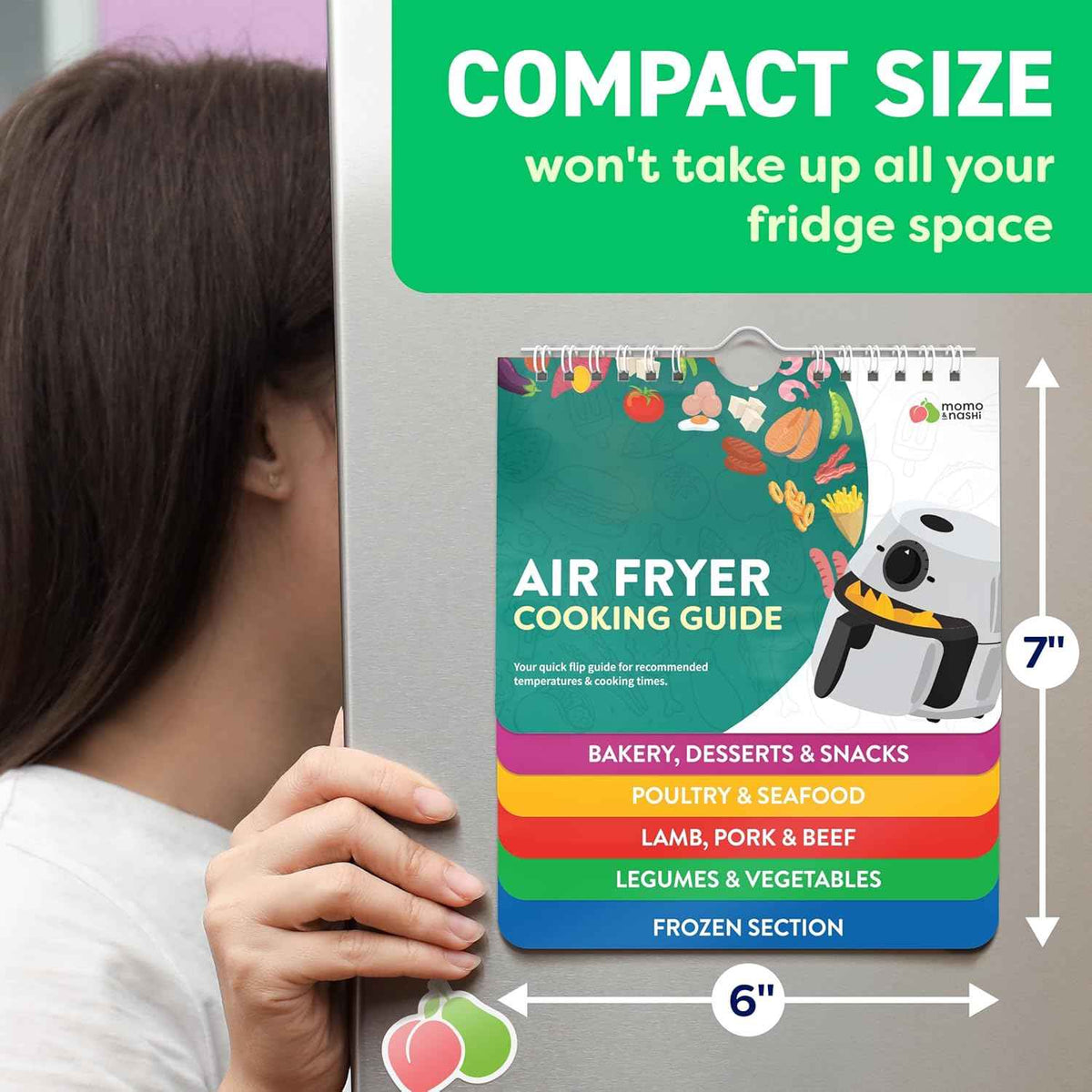Air Fryer Cheat Sheet Magnets Cooking Guide Booklet for 2025 and 2026