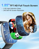Smart Watch for Women Men, 1.85" HD Fitness Watch with 120 Sports Modes, 5.3 Bluetooth Call, 250+ Custom Dials, Heart Rate/Sleep Monitor Fitness Tracker, IP68 Waterproof Smartwatch for Android iOS