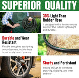 Heavy Duty Garden Hose 25ft, NON-EXPANDABLE Flexible Water Hose, Kink Resistant Lightweight Hybrid Hose, Leakproof Hose Male to Female Fittings