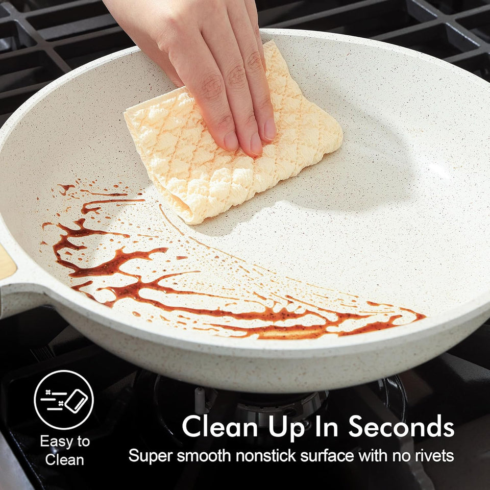 Sensarte nonstick ceramic 8-inch skillet for eggs, omelets, induction compatible
