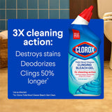 Clorox Toilet Bowl Cleaner Clinging Bleach Gel with Ocean Mist Scent - 6 inches x 6 inches - 1 pound - Bleach Gel