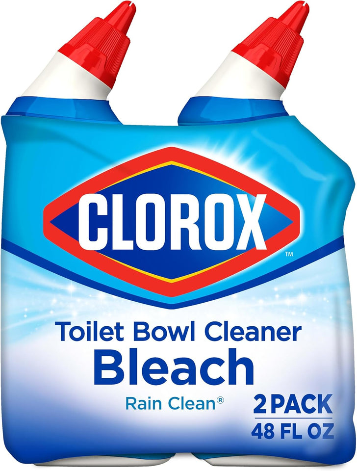 CLOROX Toilet Bowl Cleaner Clinging Bleach Gel, Ocean Mist, 24 Fl Oz, Pack of 2 (Package May Vary) - PureLivingMart