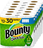 Bounty Quick Size Paper Towels, White, 8 Family Rolls = 20 Regular Rolls - PureLivingMart