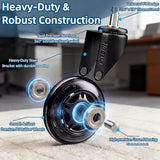HOSALI 3 Inch Office Chair Wheels - Rubber Chair Casters Replacement, Heavy-Duty Computer Gaming Desk Caster Wheel Smooth & Safe Rolling for All Floors Including Hardwood and Carpet, Set of 5