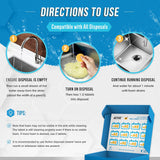 Garbage Disposal Cleaner Deodorizer Tablets - 24 Pack, New Powerful XL Foaming Tablet - Fresh Citrus Foam Sink Garburator Disposer Freshener, Natural Kitchen Drain Cleaning Care - 1 Year Supply - PureLivingMart