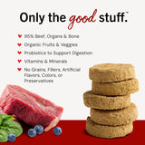 Stella & Chewy's Freeze-Dried Raw Dinner Patties - Beef Recipe - High Protein Grain-Free PLppy & Dog Food - Perfect For Picky Eaters - 25 oz