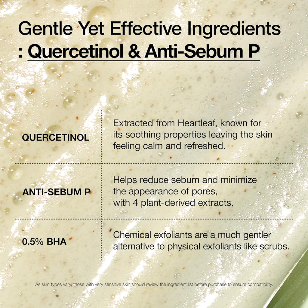 anua heartleaf quercetinol pore deep cleansing foam, gentle exfoliation, hydrating finish, 150ml/5.07 fl.oz, facial cleanser