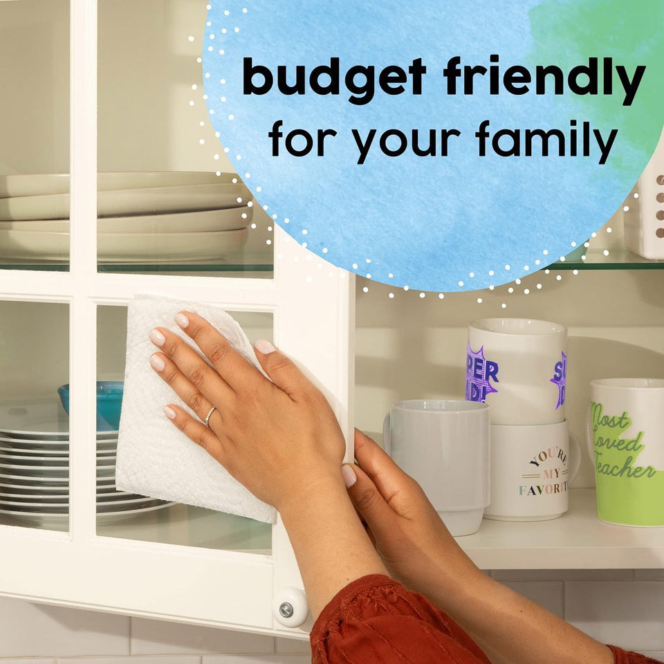 Bounty Essentials Select-A-Size Paper Towels, White, 2 Triple Rolls = 6 Regular Rolls - PureLivingMart