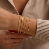 MBW Gold Bracelets for Women Trendy, Dainty 14K Gold Plated Bracelet Stack Beaded Chain Bracelet Set Thin Small Cute Paperclip Bracelets Fashion Waterproof Jewelry Gift Gold Accessories for Women