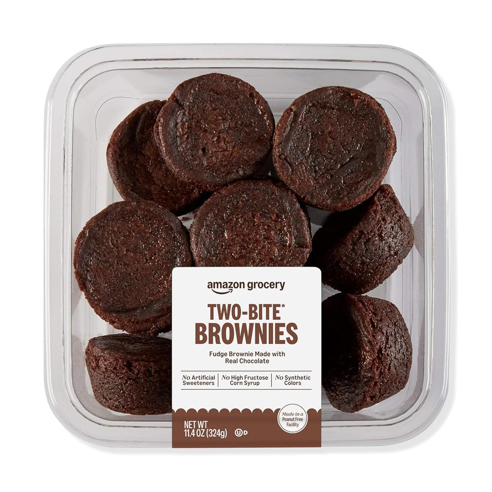 Amazon Grocery, Two Bite Brownies, 11.4 Oz, Frozen