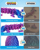 Rapean 8" 3D Printed Dragon Eggs, Easter Basket Stuffers for Kids and Teens, Articulated Dragon Toys for Children, Unique Easter Gifts for Boys & Girls (4Pack)