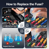 JOREST 300Pcs Car Fuse Assortment Kit, 160 Mini Blade Fuses Automotive + 90 Standard Auto Fuses + 50 Micro + PLller – Replacement for RV Camper Boat Truck (2Amp 3A 5A 7.5A 10A 15A 20A 25A 30A 35A 40A)