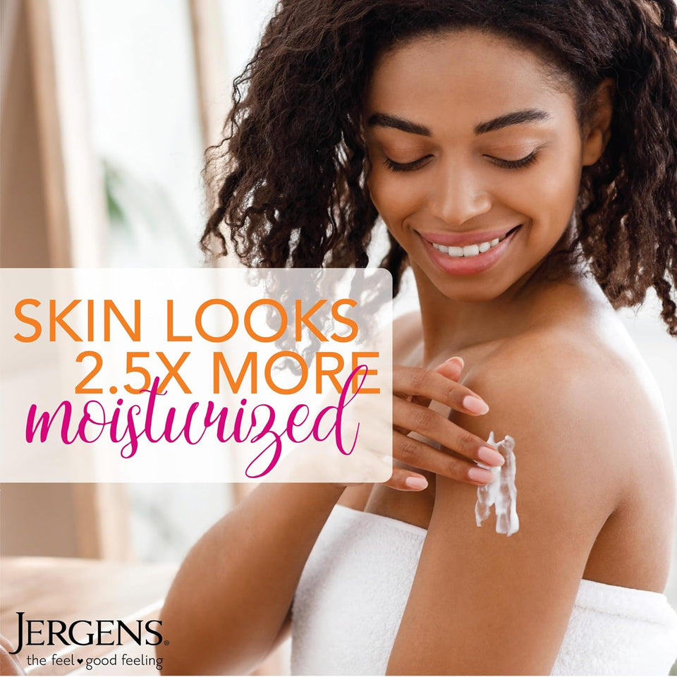 Jergens Hydrating Coconut Body Lotion, Hand and Body Moisturizer, Infused with Coconut Oil, Hydrates Dry Skin Instantly, Dermatologist Tested, 16.8 oz
