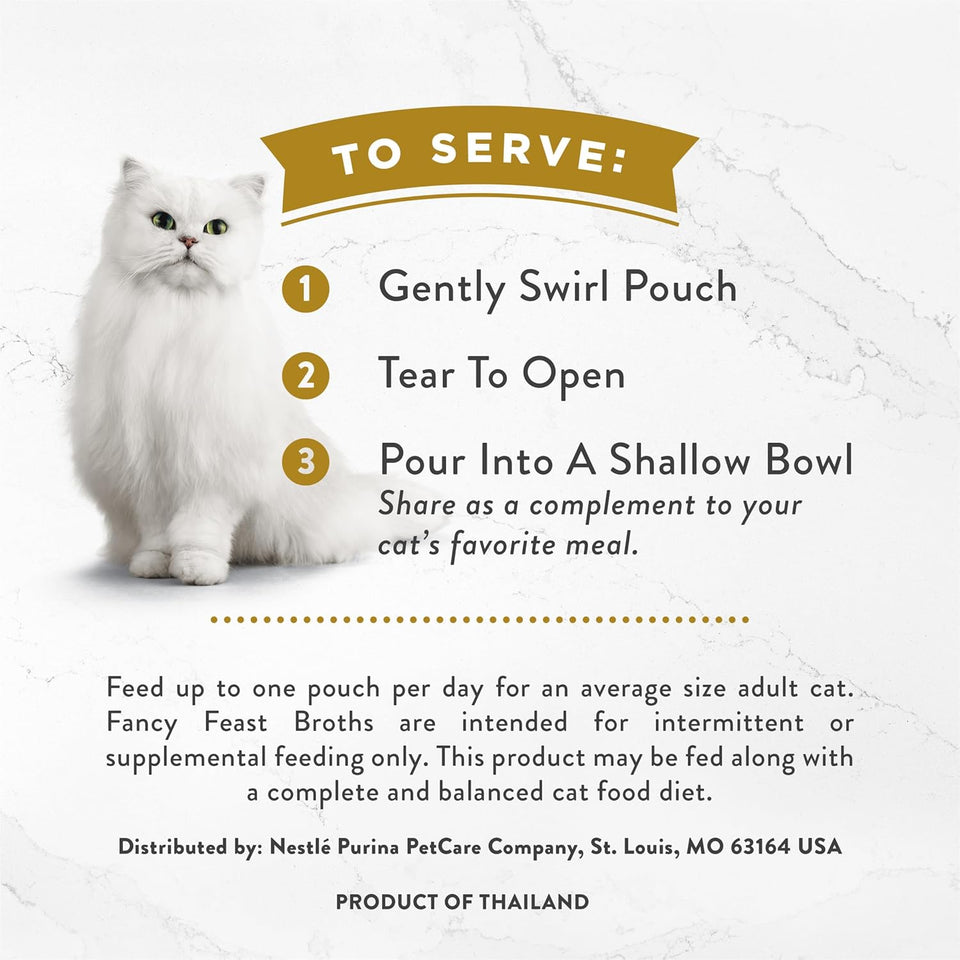 PLrina Fancy Feast Lickable Wet Cat Food Broth Complement Classics Collection Variety Pack - (Pack of 12) 1.4 oz. Pouches