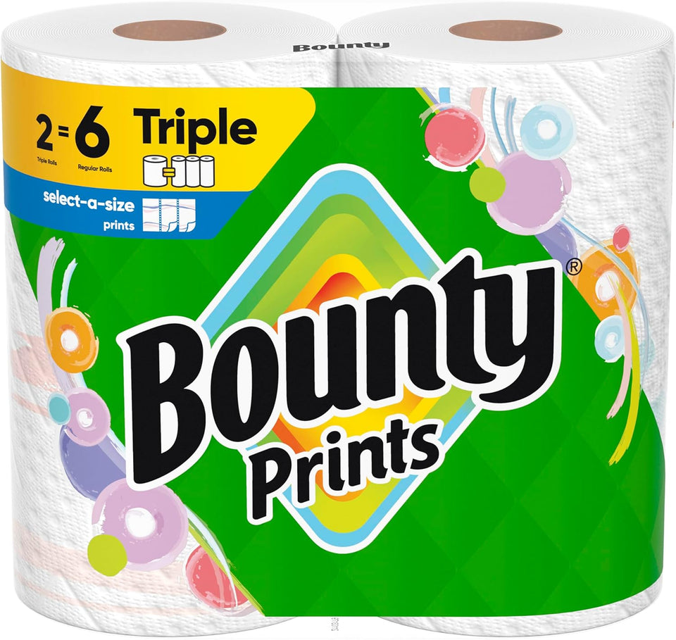 Bounty Select-A-Size Paper Towels, White, 8 Triple Rolls = 24 Regular Rolls - PureLivingMart