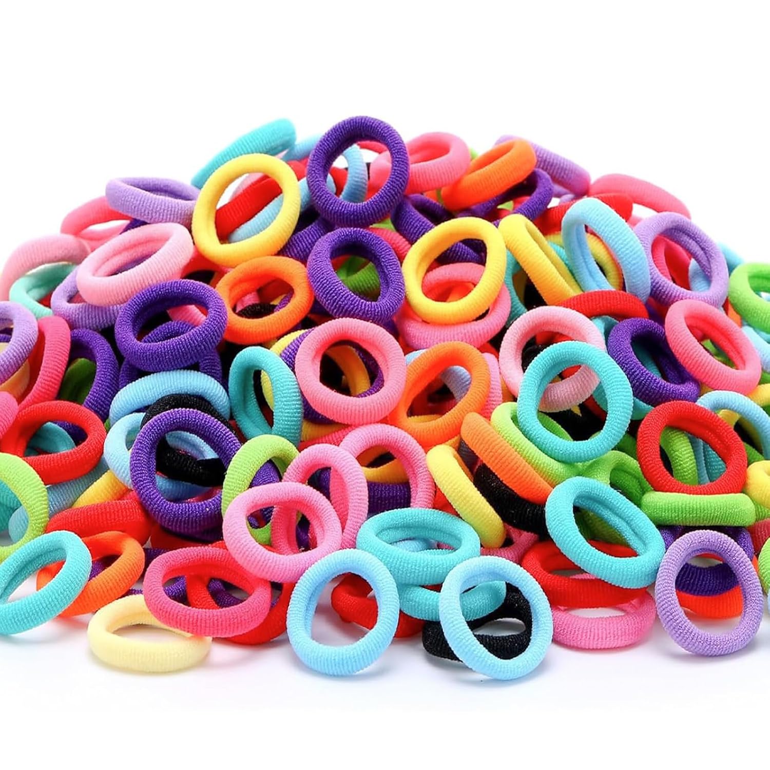 200pcs small hair ties for baby girls infants toddlers kids, elastic hair ponytail holder accessories