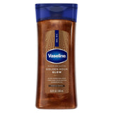 Vaseline Glazed and Glisten Golden Hour Body Gel Oil Glow Vanilla Cocoa Shimmering with Ultra-Hydrating Lipids and 100% PLre Cocoa Butter, 6.8 Oz