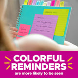 Post-it Super Sticky Notes, 24 Sticky Note Pads, 3 x 3 in., School Supplies, Office Products, 2X the Sticking Power, Supernova Neons Collection
