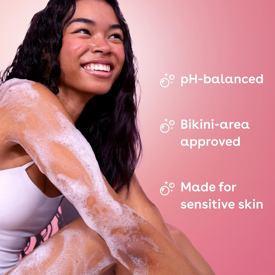 eos Cashmere Body Wash – Pink Champagne, Moisturizing Body Wash, Creamy Gel Formula, with Shea Butter, Glycerin, Vitamin E, pH Balanced, Sensitive Skin, Vegan, 16 fl oz