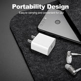20w usb-c charger 2x 6ft cables apple devices 2 pack fast wall adapter