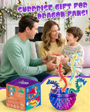 TBOLINE 4PCS 3D Printed Dragon Egg, Easter Basket Stuffers for Kids, Prefilled Easter Eggs with Toys Stuffed Egg Hunt Fillers, 3D-Printer Animals Fidget Toys Small Dinosaur Eggs for Kids Boys