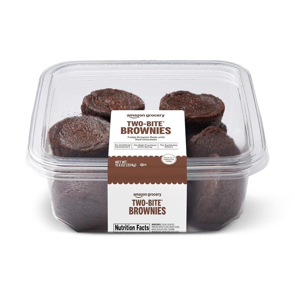 Amazon Grocery, Two Bite Brownies, 11.4 Oz, Frozen