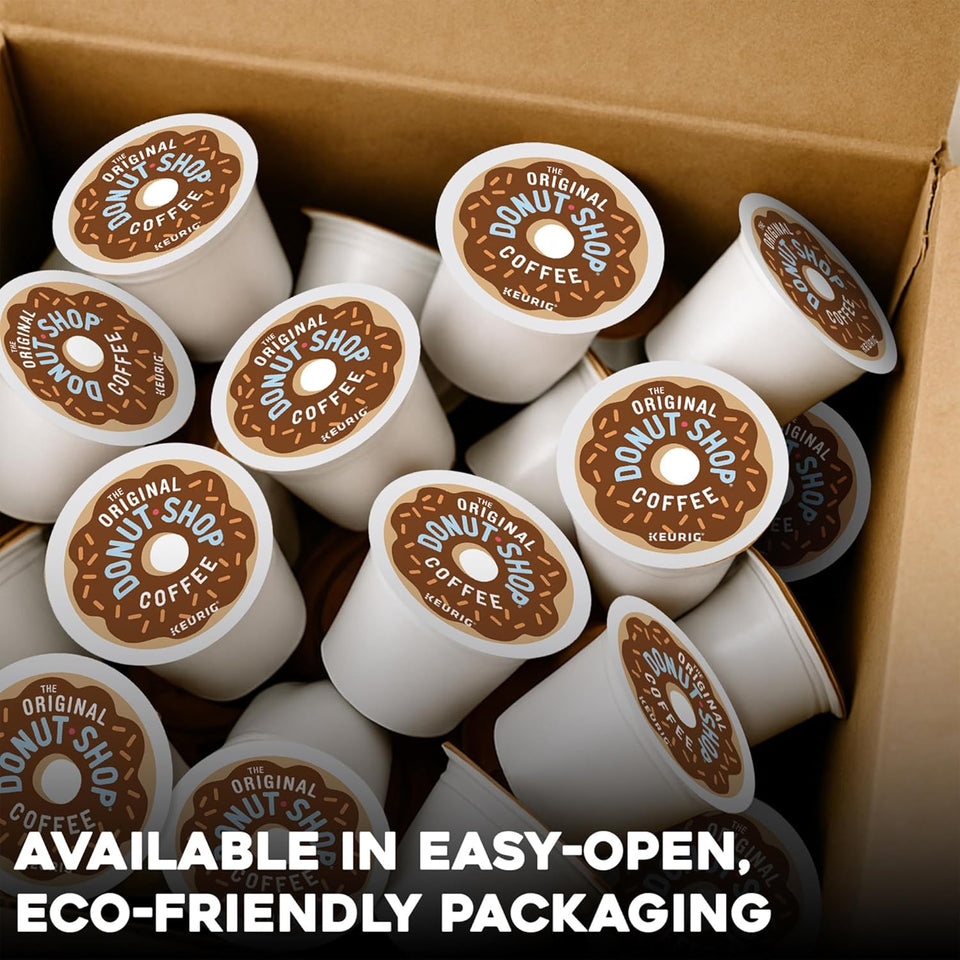 Donut Shop Regular Medium Roast K-Cup Pods – Full-Bodied and Bold Single-Serve Coffee, 100% Responsibly Sourced, 72 Count