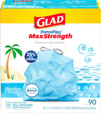 Glad Tall Kitchen Trash Bags 13 Gallon, MaxStrength Cherry Blossom Garbage Bags, Drawstring, 90 Count - PureLivingMart