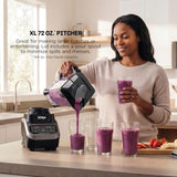 Ninja Professional Blender, Smoothie Blender, Drink Mixer, Grinder, Ice Crusher, Frozen Fruit Blending | Professional 1000 W Power, Total Crushing ™ Technology, XL 72-oz. Pitcher Black, Grey, BL610