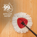 O-Cedar EasyWring Microfiber Spin Mop and Bucket Floor Cleaning System with Built-in Foot Pedal