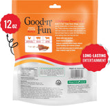 Good ‘n’ Fun Triple Flavor Wings Chews for All Dogs, 12 Ounces, Treat Your Dog to Long-Lasting Chews Made from Chicken, Pork Hide and Beef Hide