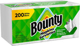 Bounty Paper Napkins, White, 200 Count, Packaging may vary