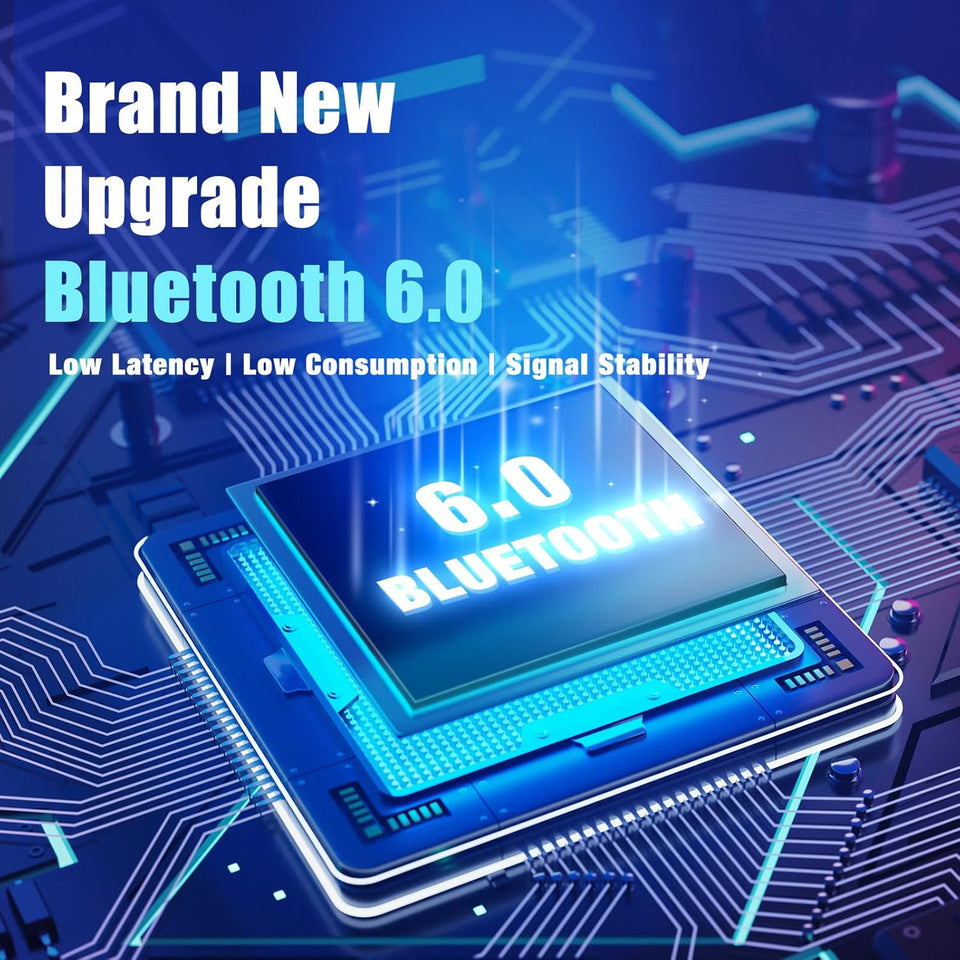 BERIBES Bluetooth Headphones Over Ear, 65H Playtime and 6 EQ Music Modes Wireless Headphones with Microphone, HiFi Stereo Foldable Lightweight Headset, Deep Bass for Home Office Cellphone PC Ect.