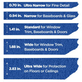 ScotchBlue Original Multi-Surface Painters Tape, 2 Inch Wide (1.88 in. x 60 Yds), 3 Rolls, Blue Paint Tape Protects and Removes Easily, Masking Tape for Indoor and Outdoor Use (2090-48EP3)