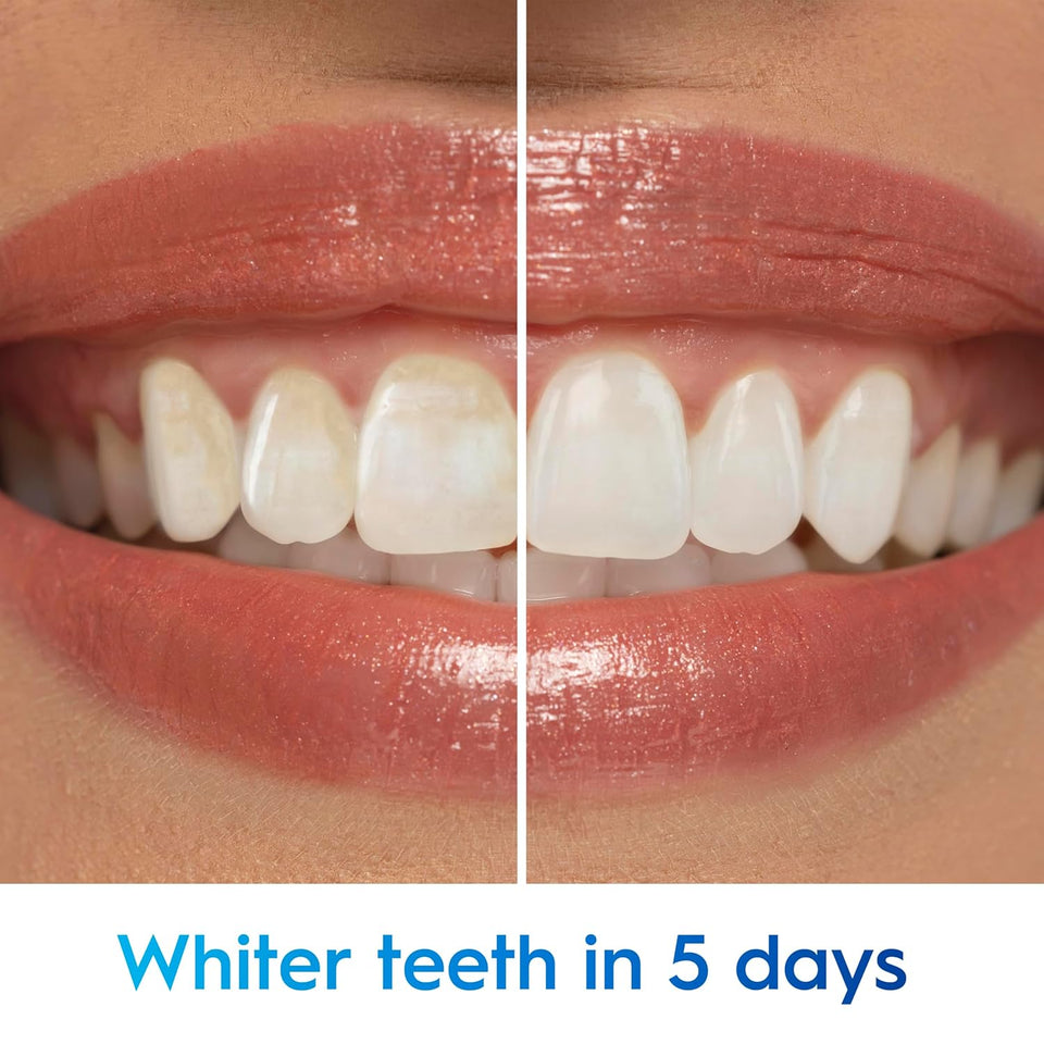 Crest 3D White Advanced, Teeth Whitening Toothpaste for Adults, 3.7 oz, 4 Pack, Cavity Protection Fluoride Toothpaste, Strengthens Enamel, Travel Size Toiletries