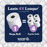 Quilted Northern Ultra Plush Toilet Paper, 6 Mega Rolls = 24 Regular Rolls, 3X Thicker*, 3 Ply Soft Toilet Tissue | 3X Thicker*, Ultra Soft