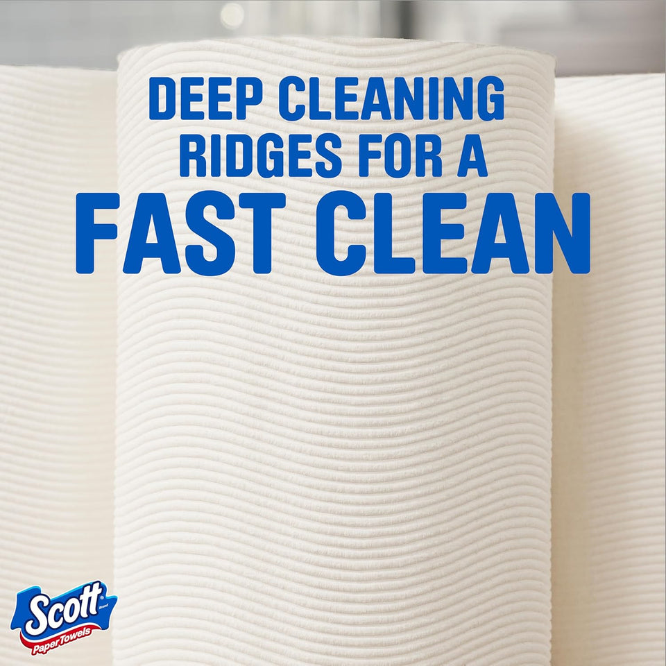 Scott Paper Towels, Choose-A-Sheet, 6 Double Rolls = 12 Regular Rolls (108 Sheets Per Roll) - PureLivingMart