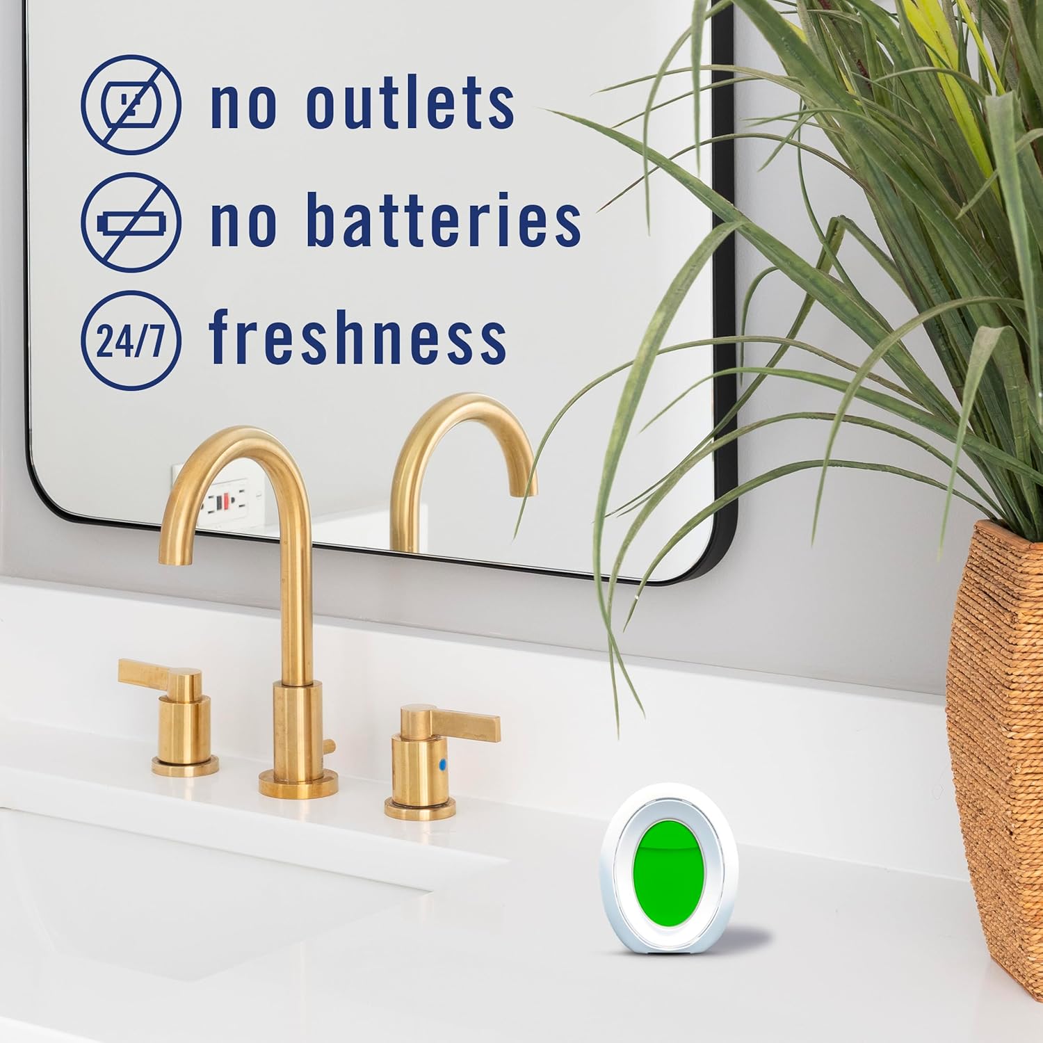 Febreze Bathroom Air Freshener, Odor-Fighting, Plug-In Alternative, Air Fresheners for Home, Bathroom and Kitchen, Closet, Pet & Litter Box Odor Fighter, Gain Original Scent, Multicolor, 4 Count