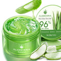 aloderma organic 96% aloe vera gel hydrating face body after-sun care 7oz