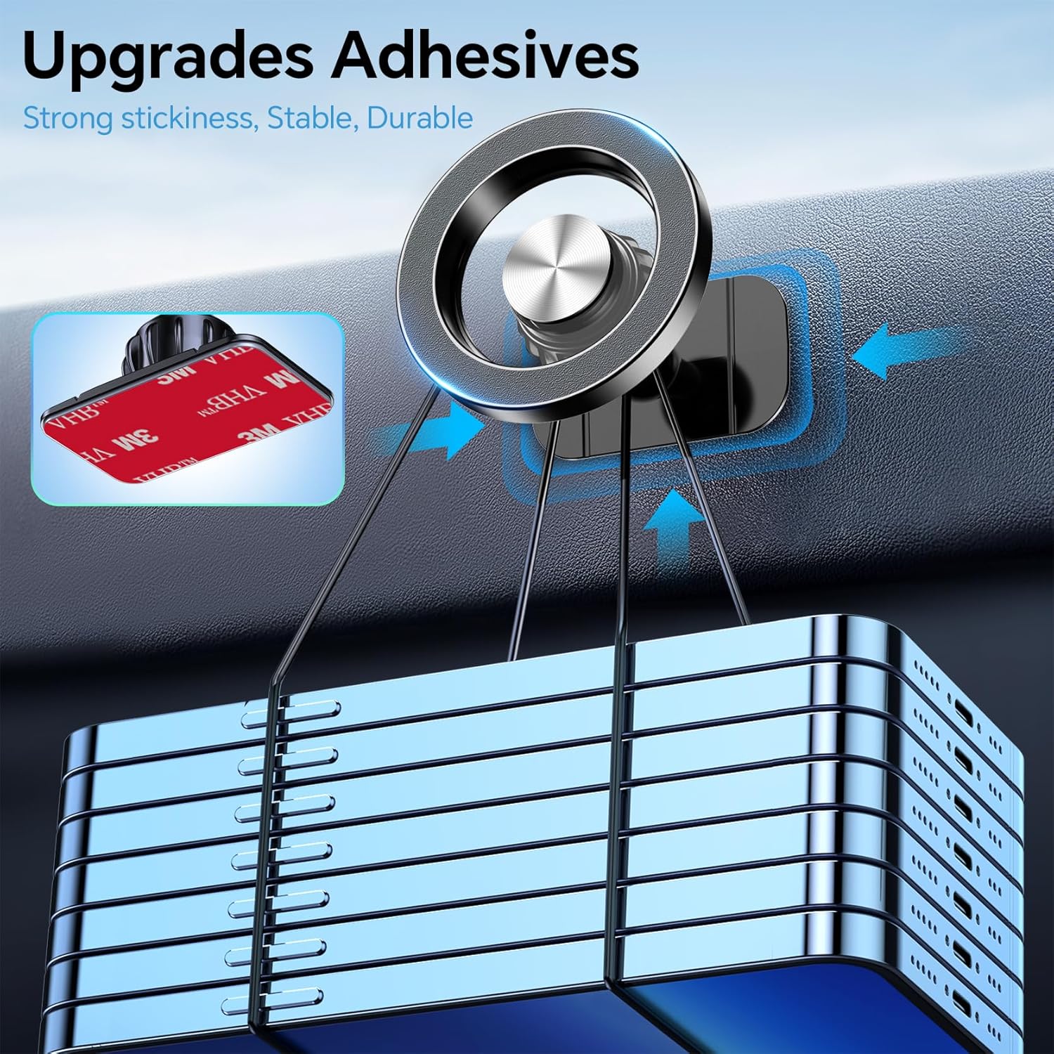 Kaistyle for Magsafe Car Mount【Strong Magnets】Magnetic Phone Holder for Car Phone Holder Mount Dash Mounted Holders Phone Holders for Your Car Accessories for Women Men Mothers Gifts for iPhone 17 16
