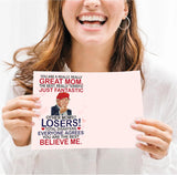 Mothers Day Card Funny Gifts for Mom, Wife from Daughter, Son, Kids, Husband on Mothers Day - Heartfelt Message to Mother, Perfect for Birthday, Mothers Day Gifts, Humorous Mom Greeting Cards, Premium Quality