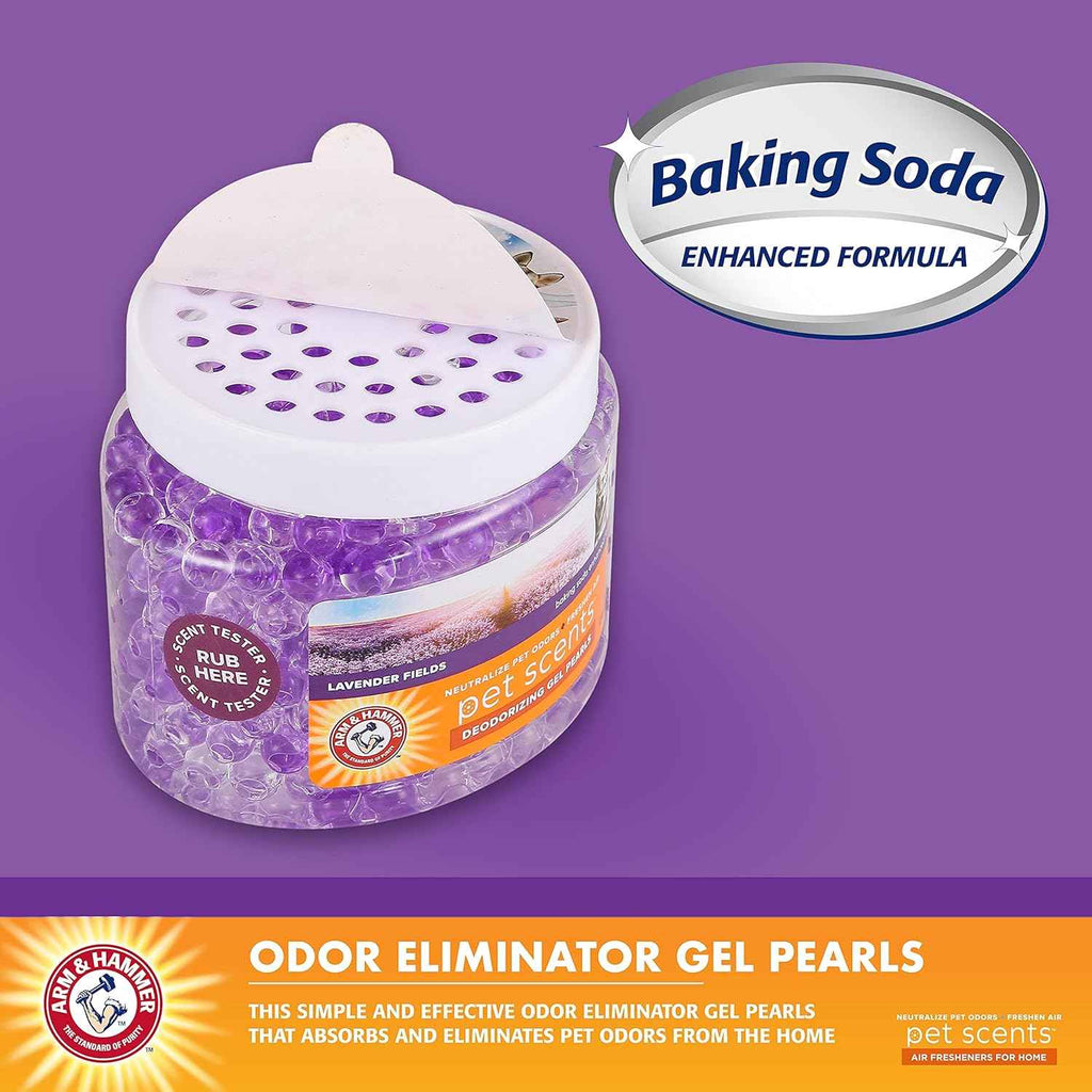 Arm & Hammer Air Freshener Gel - Lavender Fields 12 oz - Pet Odor Eliminator with Baking Soda