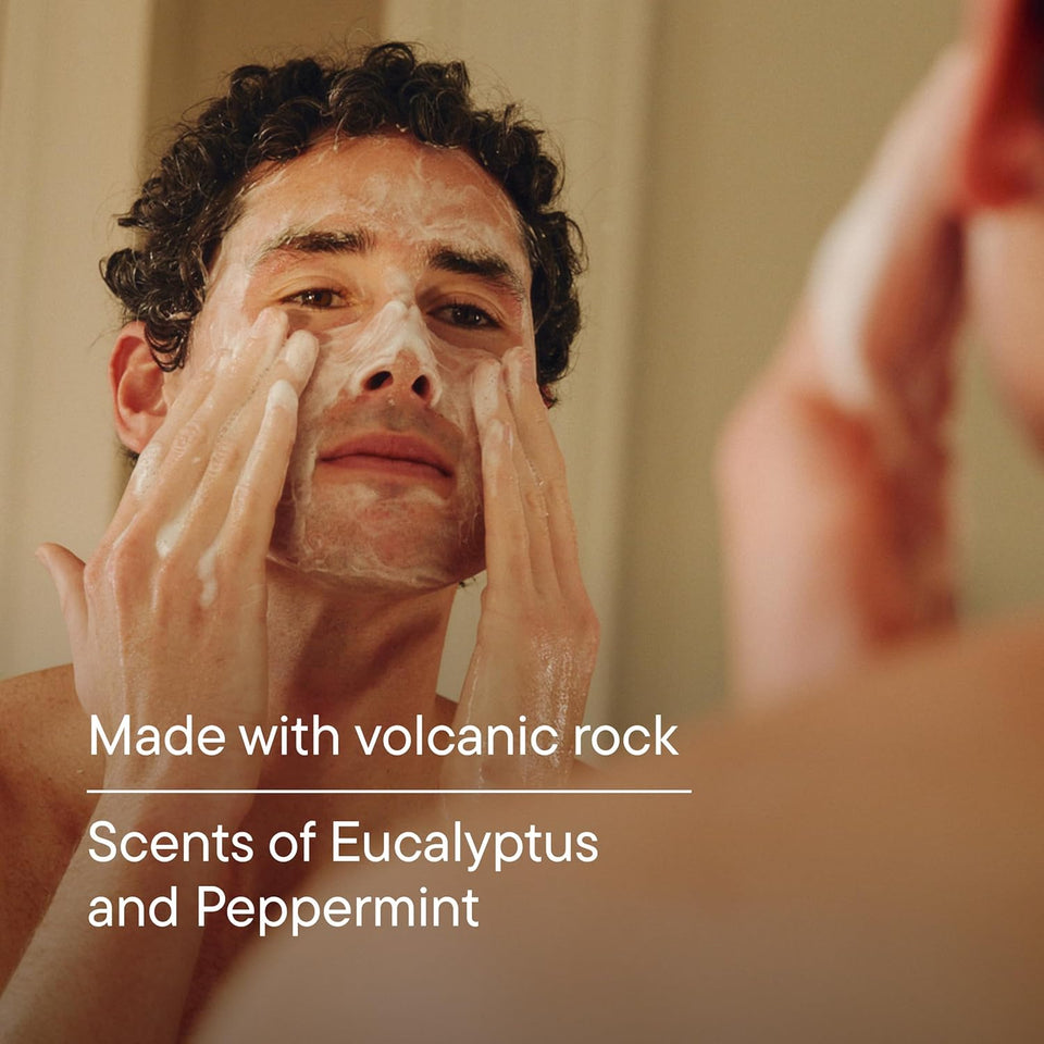 Harry's Exfoliating Face Wash for Men, Gentle Facial Skin Care Products with Volcanic Rock Exfoliant, Dermatologist Tested, 5.1 Fl. Oz, 3 Pack