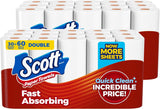 Scott Paper Towels, Choose-A-Sheet, 6 Double Rolls = 12 Regular Rolls (108 Sheets Per Roll) - PureLivingMart