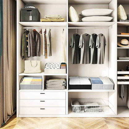 Closet Organizers Bins 6 Packs - Large Fabric Trapezoid Storage Bins for Clothes and Towels